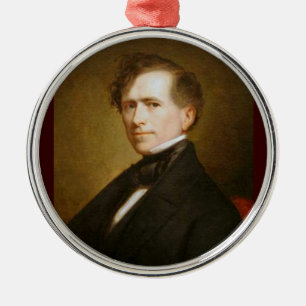 Franklin Pierce 14th President Metal Tree Decoration
