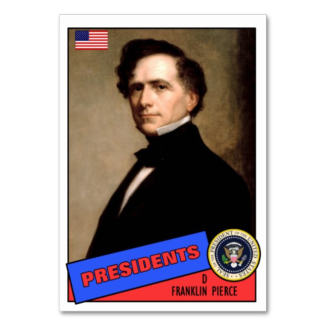 Franklin Pierce Baseball Card (Front)