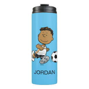 Franklin Playing Soccer   Add Your Name Thermal Tumbler
