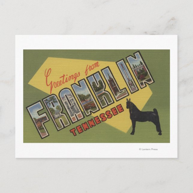 Franklin, Tennessee - Large Letter Scenes Postcard (Front)