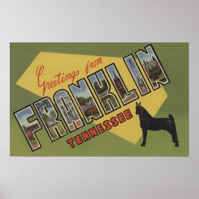 Franklin, Tennessee - Large Letter Scenes Poster (Front)