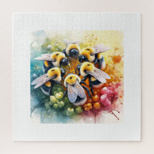 Franklins bumblebee 290524AREF121 - Watercolor Jigsaw Puzzle