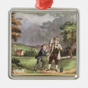 Franklin's experiment in electricity metal tree decoration