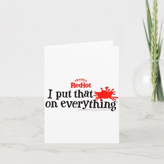 Frank's Redhot I Put That On Everything Hot Sauce  Card (Front)