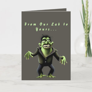 Frank's Silly Monster - Funny Frankenstein Monster Holiday Card