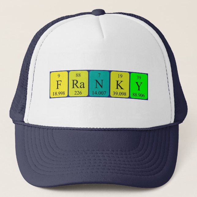 Franky periodic table name hat (Front)