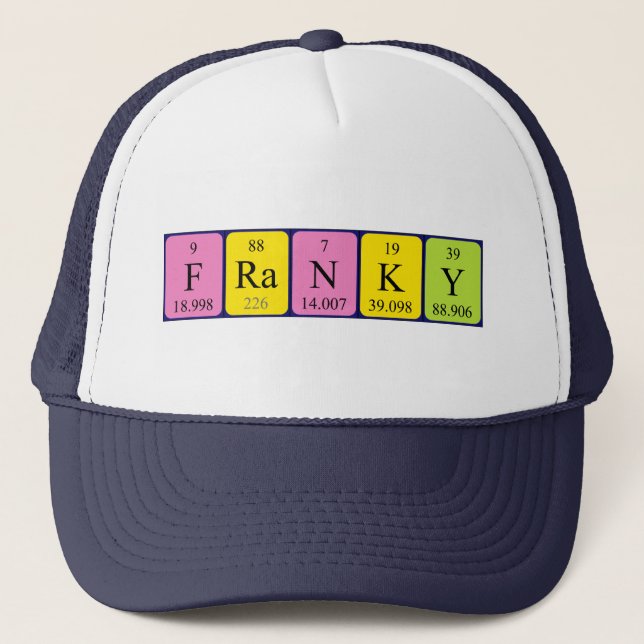 Franky periodic table name hat (Front)