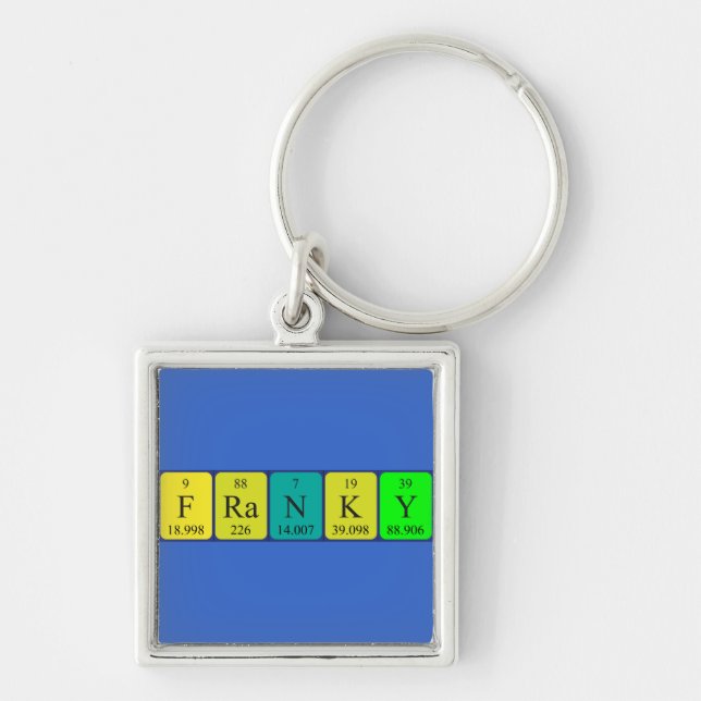 Franky periodic table name keyring (Front)
