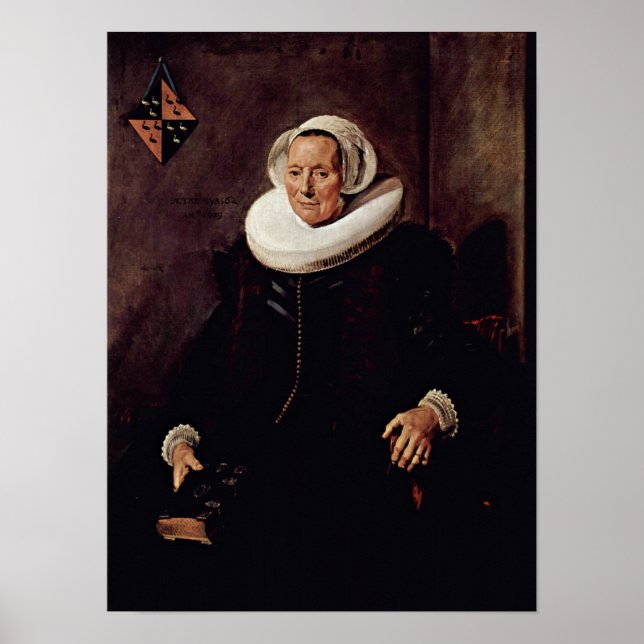 Frans Hals - Wife of Pieter Jacobsz Poster (Front)
