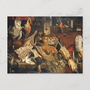Frans Snyders- Kitchen Still Life Postcard