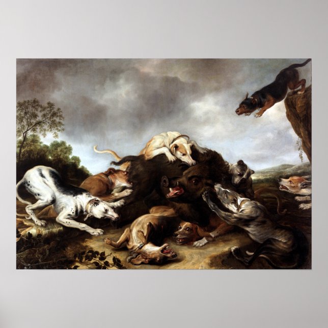 Frans Snyders The Boar Hunt Poster (Front)