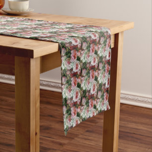 Frans Verhas Vintage Bouquet of Roses       Short Table Runner