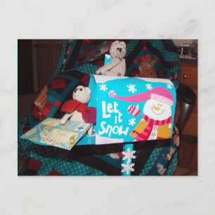 Franscious and Lennart Let It Snow Mailbox Holiday Postcard