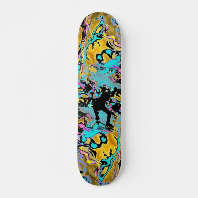 frantic neon skateboard (Front)