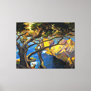 Franz Bischoff - Cleft-Born Trees, Monterey, Canvas Print