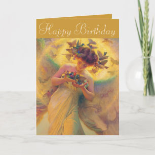 Franz Dvorak Angel of Birds CC0430 Birthday Card