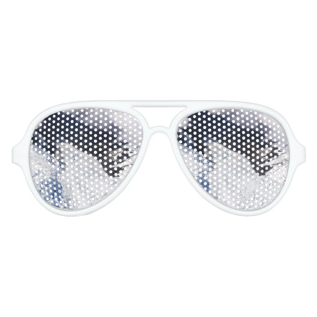 Franz Josef Glacier Aerial View, New Zealand Aviator Sunglasses (Front)