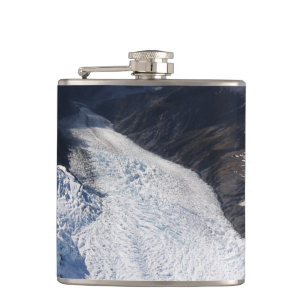 Franz Josef Glacier Aerial View, New Zealand Hip Flask