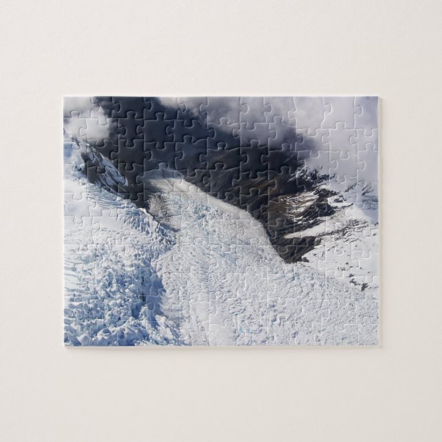 Franz Josef Glacier Aerial View, New Zealand Jigsaw Puzzle (Horizontal)