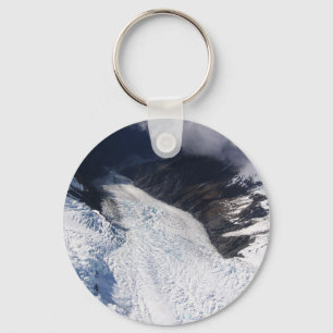 Franz Josef Glacier Aerial View, New Zealand Key Ring