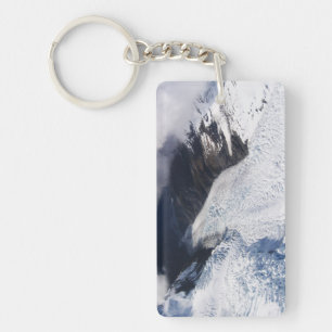 Franz Josef Glacier Aerial View, New Zealand Key Ring