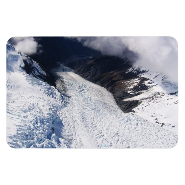 Franz Josef Glacier Aerial View, New Zealand Magnet (Horizontal)