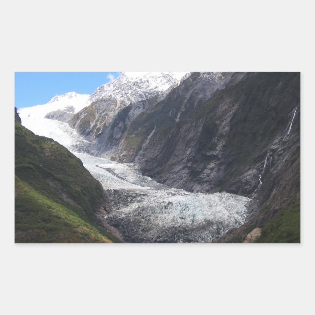 Franz Josef Glacier, New Zealand Rectangular Sticker (Front)