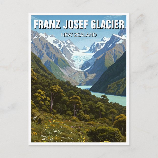 Franz Josef Glacier New Zealand Travel Postcard (Front)