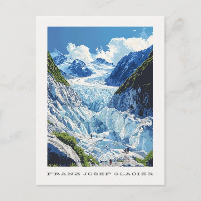 Franz Josef Glacier New Zealand Travel Postcard (Front)