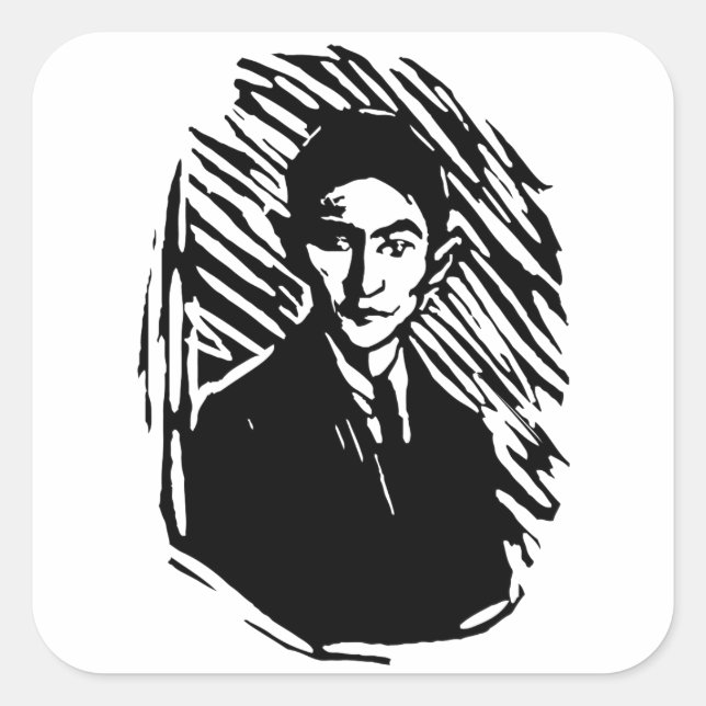 Franz Kafka Portrait Square Sticker (Front)