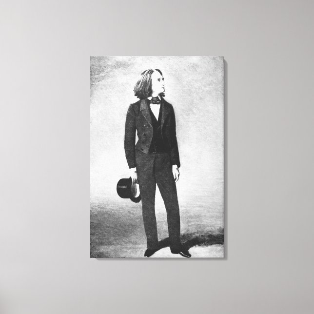Franz Liszt (1811-86) 1856 (litho) (b/w photo) Canvas Print (Front)