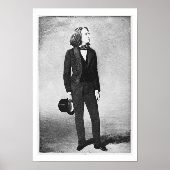 Franz Liszt (1811-86) 1856 (litho) (b/w photo) Poster (Front)