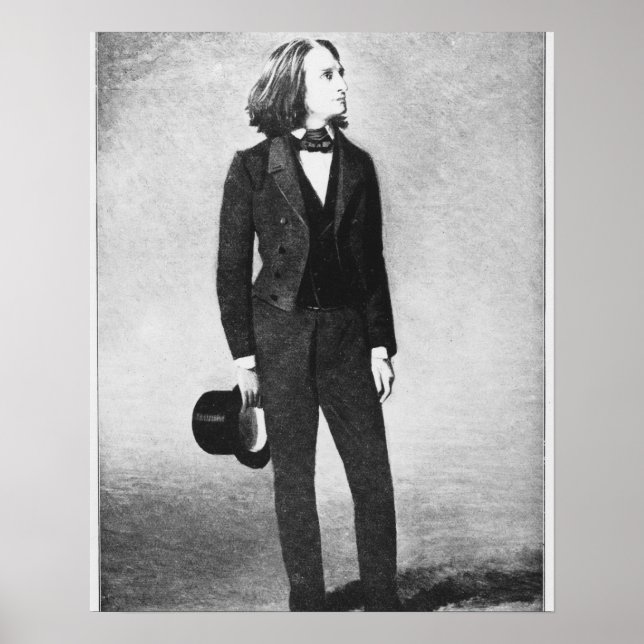 Franz Liszt (1811-86) 1856 (litho) (b/w photo) Poster (Front)