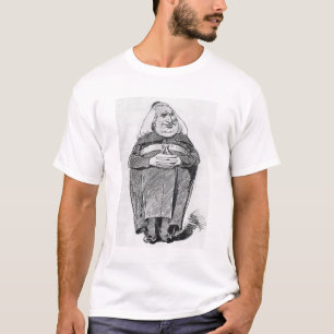 Franz Liszt (1811-86) as abbot, caricature from 'B T-Shirt
