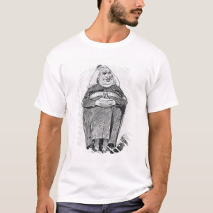 Franz Liszt (1811-86) as abbot, caricature from 'B T-Shirt