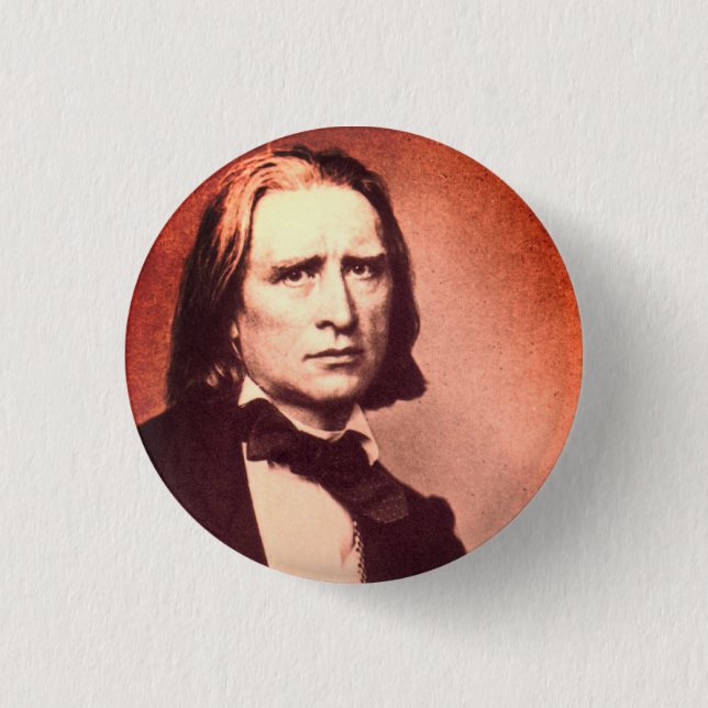 Franz Liszt 3 Cm Round Badge (Front)