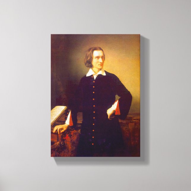 Franz Liszt by M. Barabas Wrapped Canvas Print (Front)