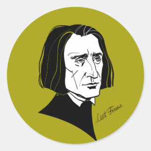 Franz Liszt Classic Round Sticker
