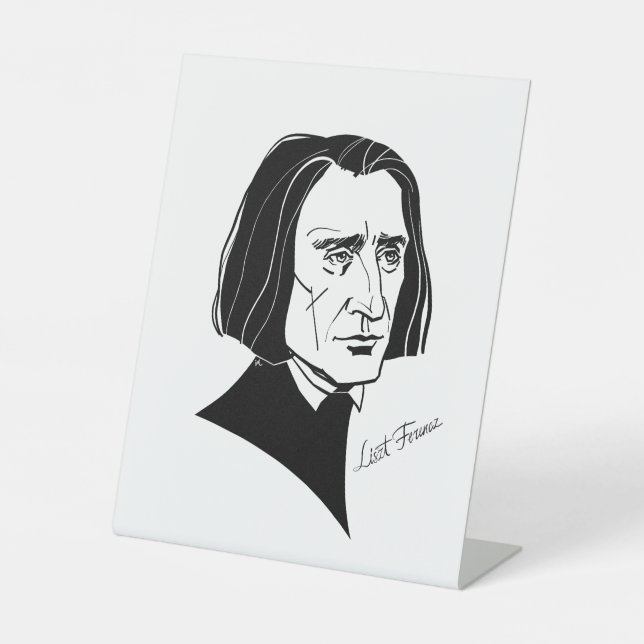 Franz Liszt Pedestal Sign (Front)