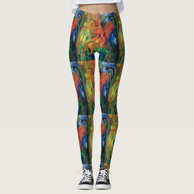 Franz Marc Animals in a Landscape Colourful Women' Leggings (Front)