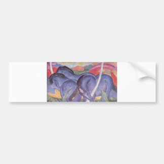 Franz Marc - Big Blue Horse 1911 Canvas Equine Bumper Sticker