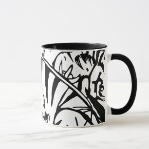 Franz Marc - Black and White Tiger - Abstract Art Mug