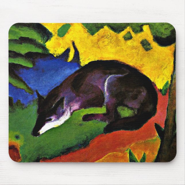 Franz Marc - Blue Fox  Mouse Mat (Front)