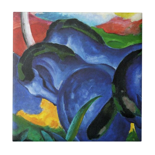Franz Marc Blue Horses Tile (Front)