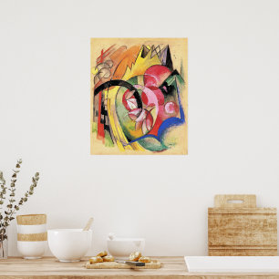 Franz Marc, Colorful Flowers, Poster