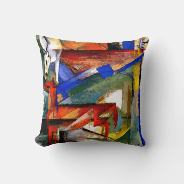 Franz Marc - Composition of Animals II Cushion (Front)