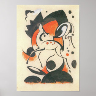 Franz Marc - Composition with two deer Poster