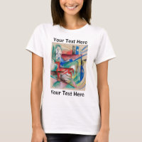  Franz Marc Cubist Landscape with Animals T-Shirt