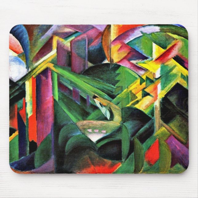 Franz Marc - Deer in a Monastery Garden Mouse Mat (Front)