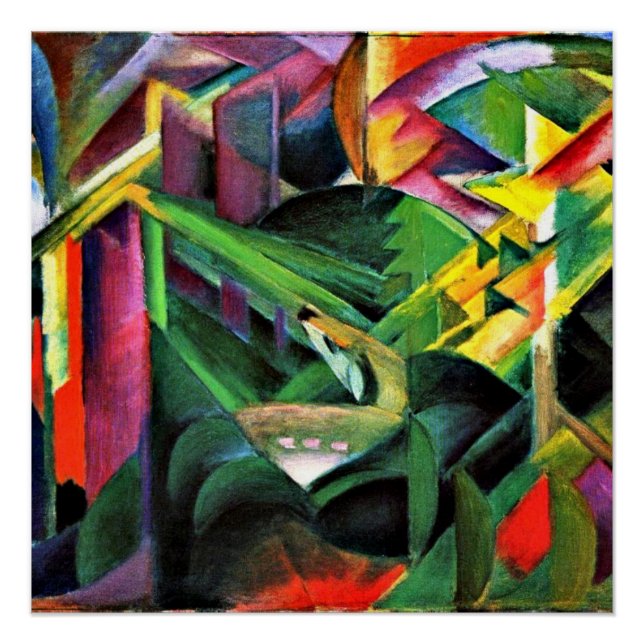 Franz Marc - Deer in a Monastery Garden, Poster (Front)